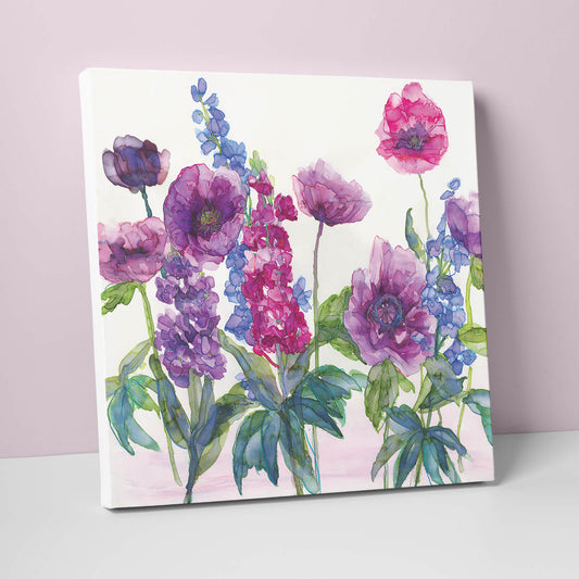 JTC07 - Stocks, Poppies & Delphiniums Canvas