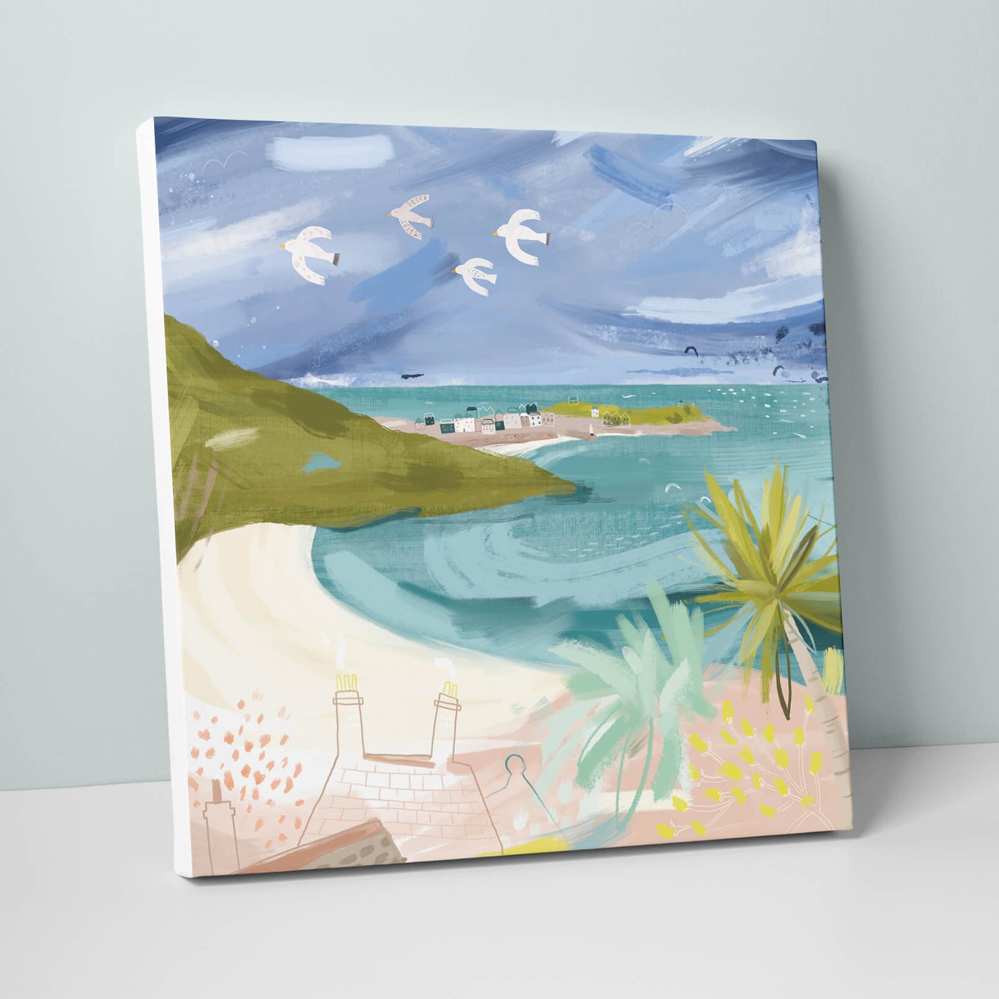 WFC52 - Gulls Over Carbis Bay Canvas